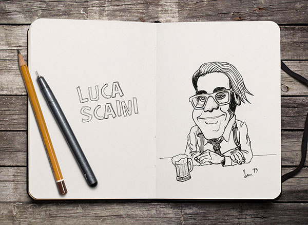 Luca Scaini caricature